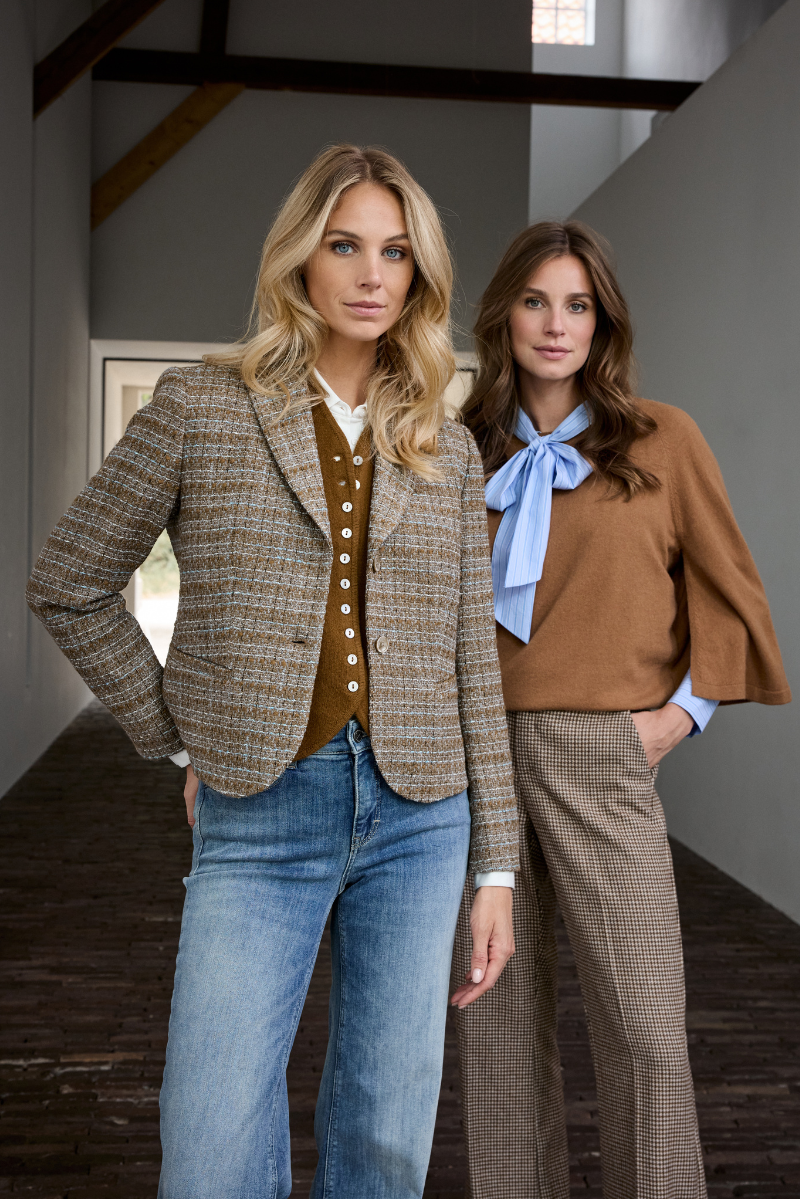 Gella Blazer Brown Print