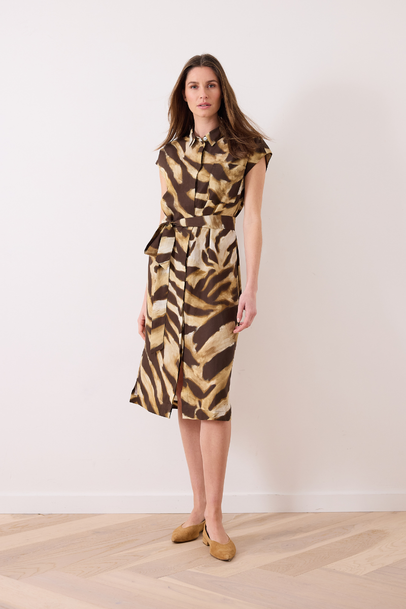 Marjolijn Jurk Bruin Print