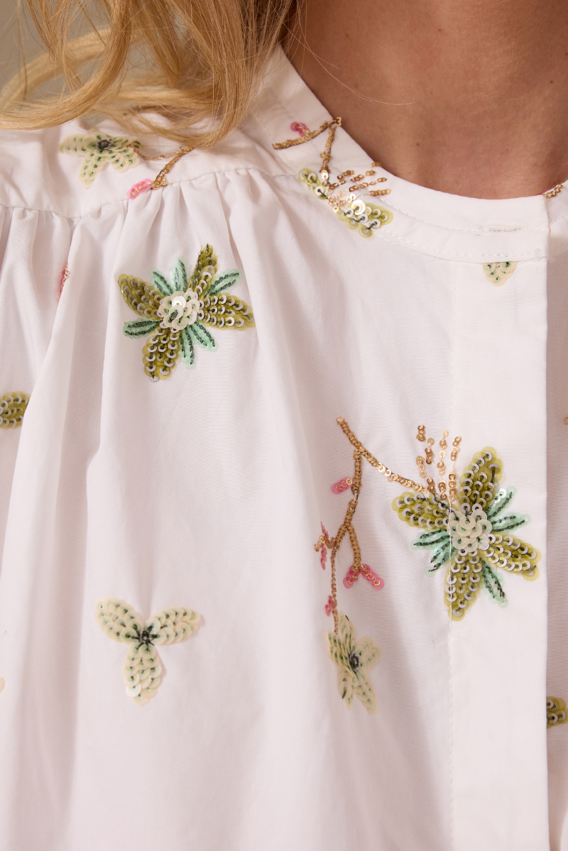Luna Blouse Imprimé Off-white