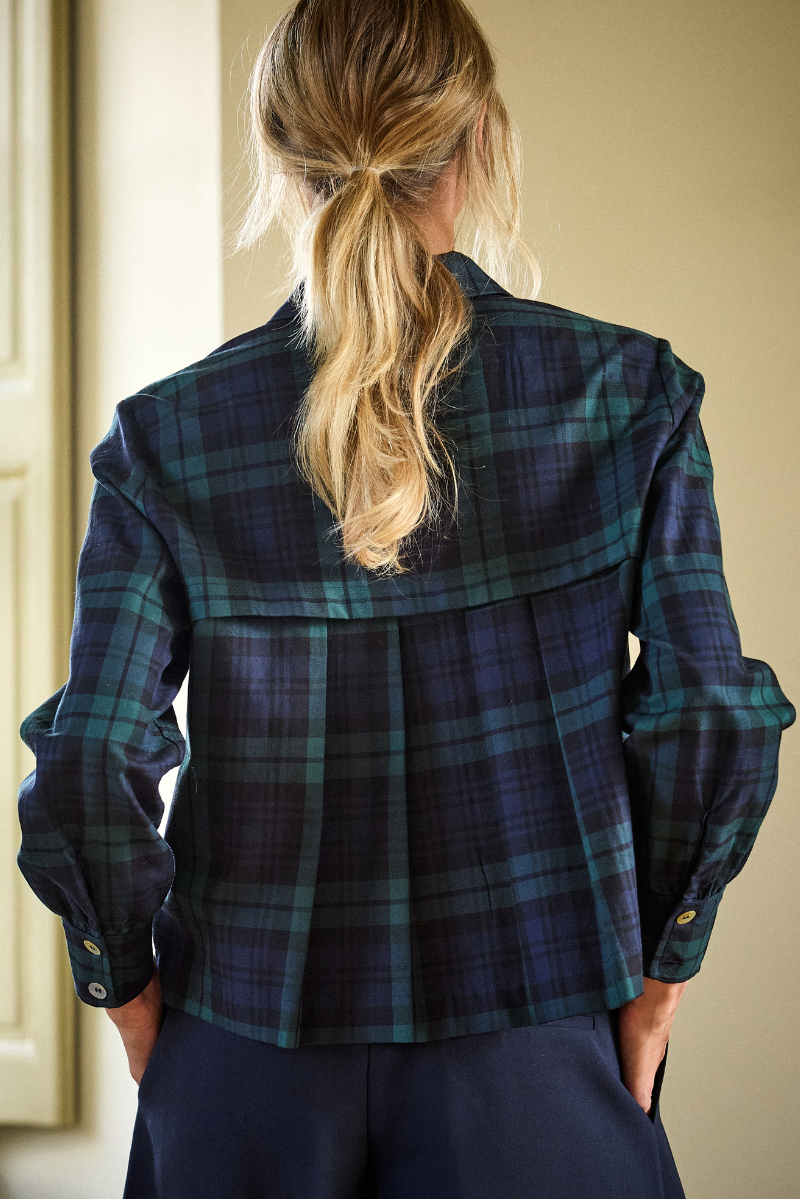 Riene Blouse Bleu Carreau