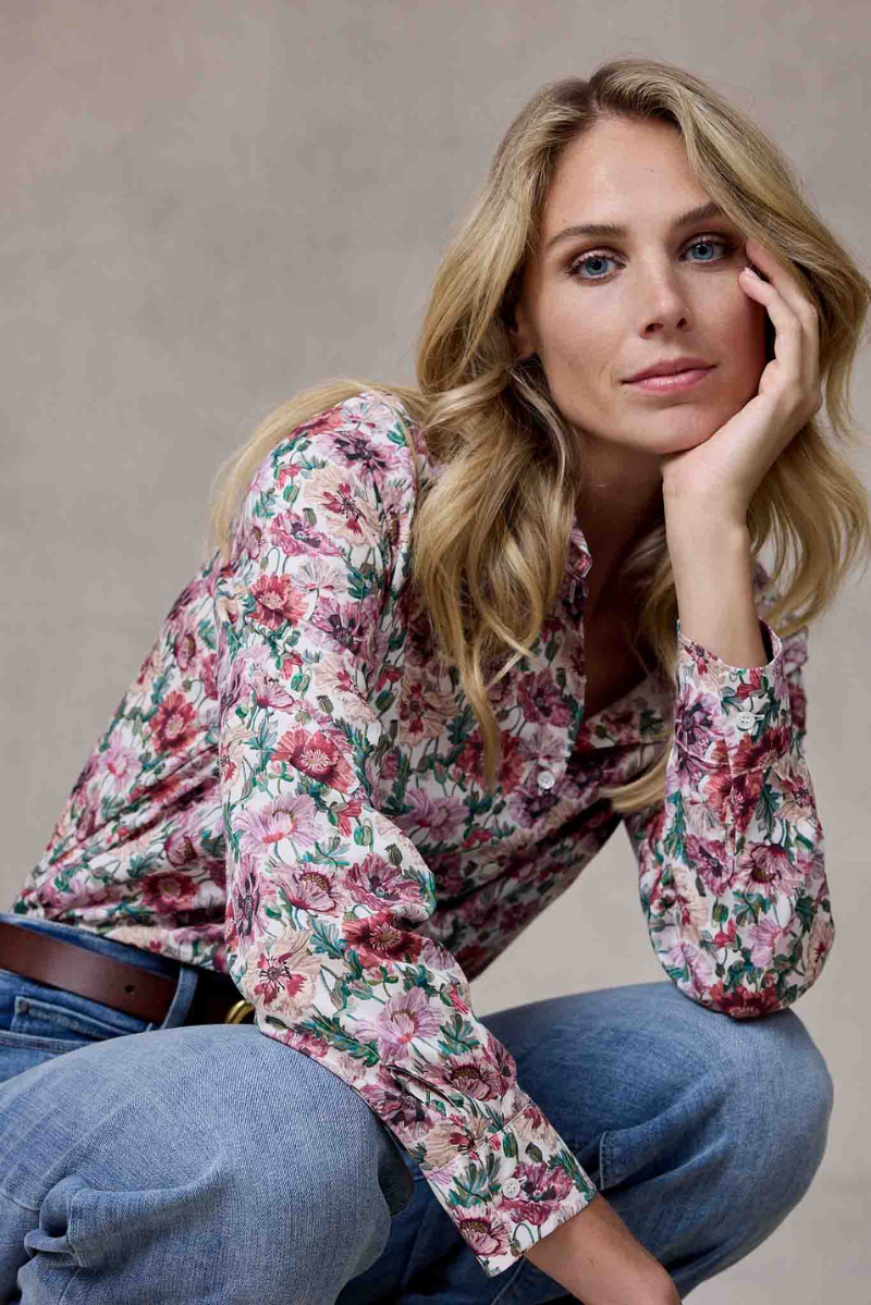 Otilla Blouse Roze Print