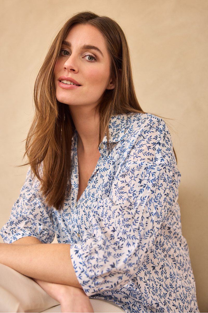 Maaike Blouse Blauw Print