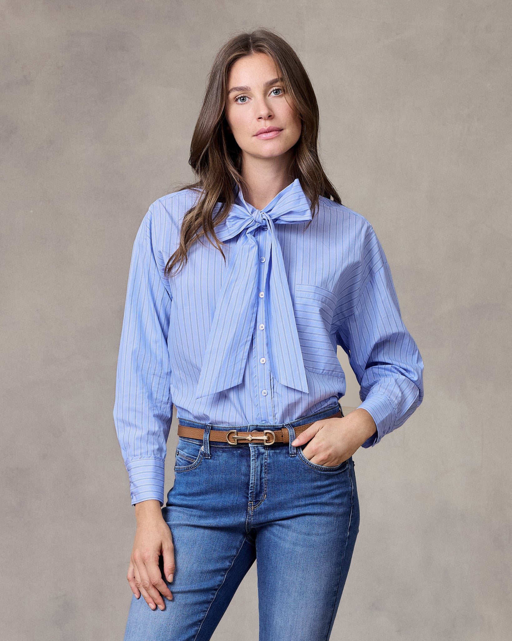 Jody Blouse Blauw Streep