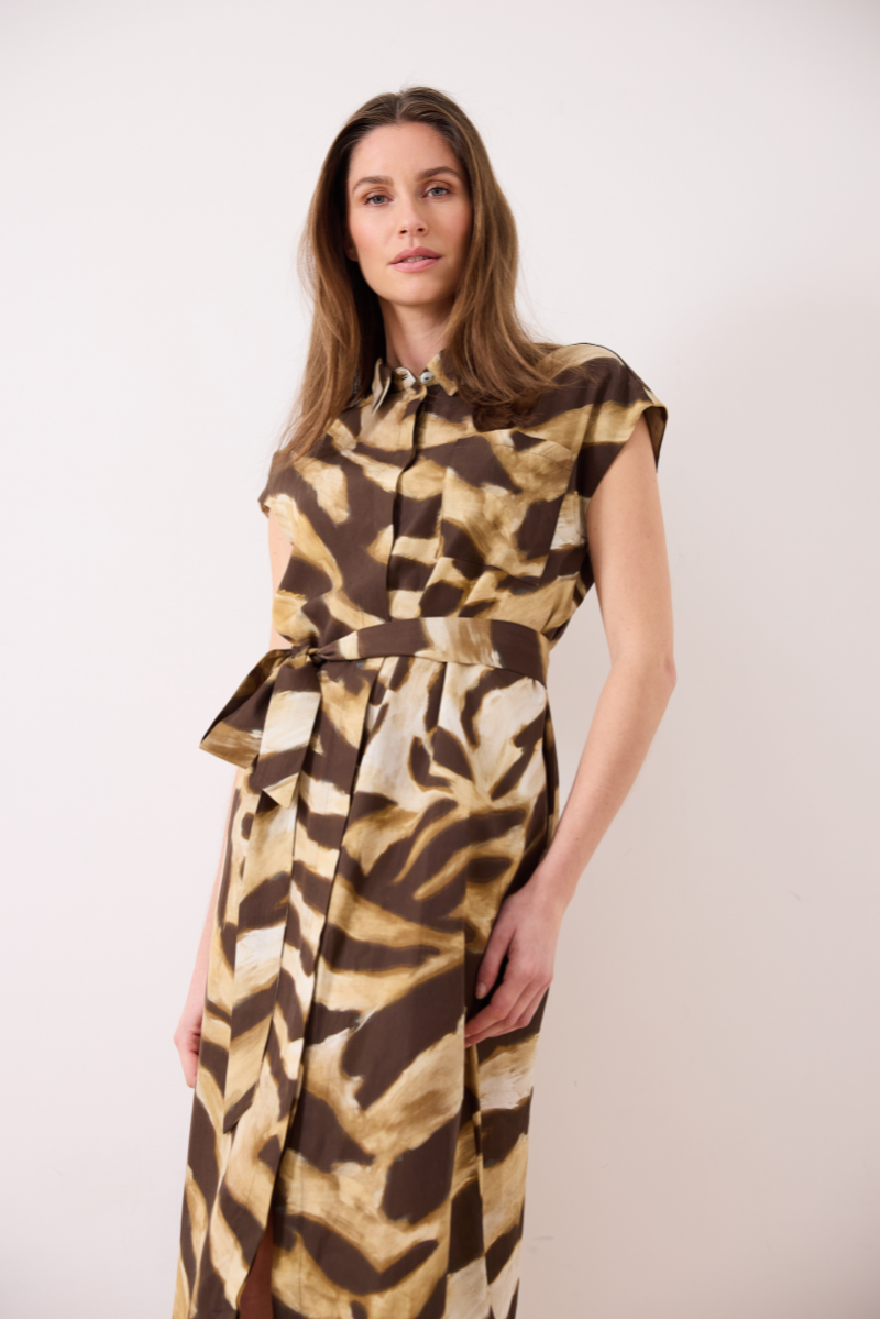 Marjolijn Jurk Bruin Print
