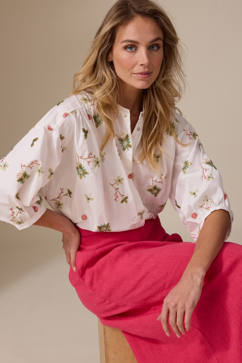 Luna Blouse Imprimé Off-white