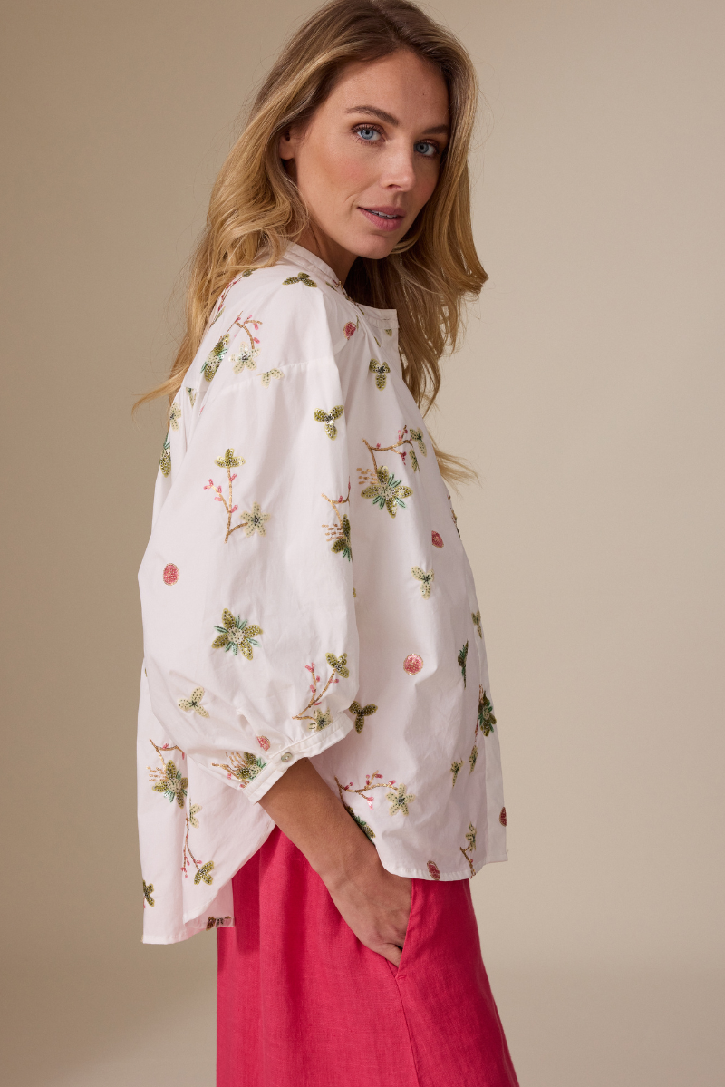 Luna Blouse Imprimé Off-white