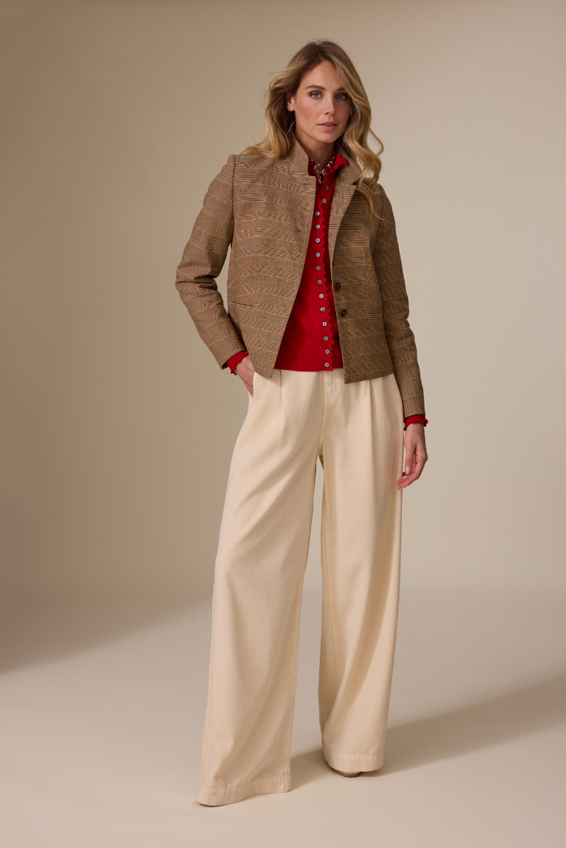 Kaat Blazer Imprimé Sable