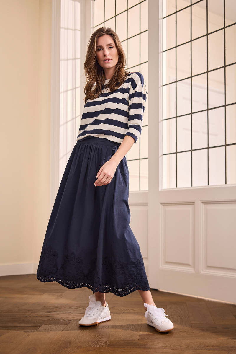 Layla Top Marine-navy Print