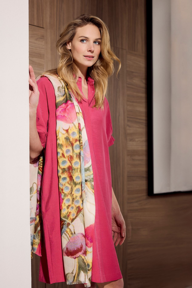 Elly Shawl Rood Print